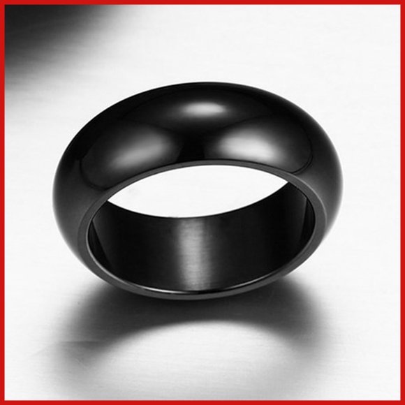 316L STAINLESS STEEL HYPOALLERGENIC 7MM DOME RING SIZE 8 NWT - Picture 4 of 5